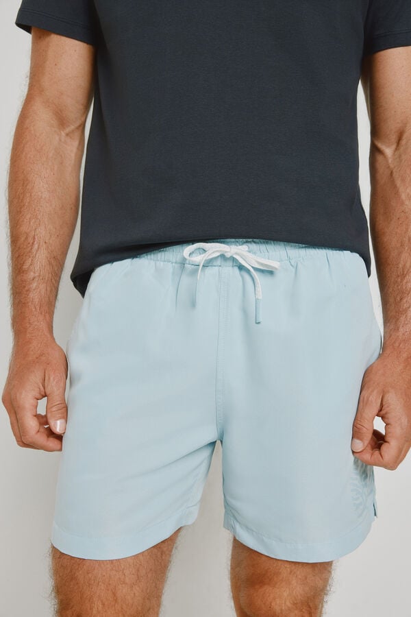 Springfield Fato de banho liso Estampado azul