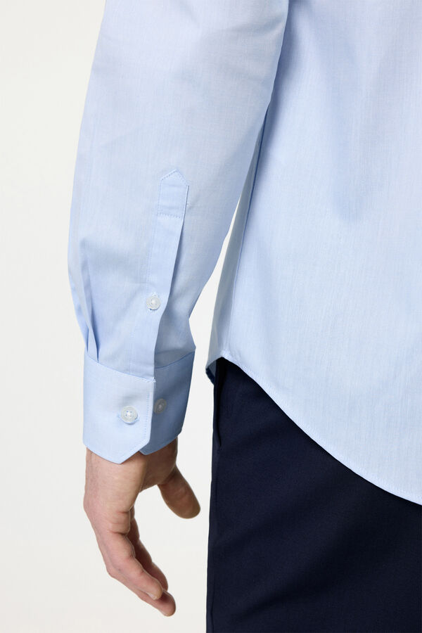 Pedro del Hierro Camisa microestrutura Azul