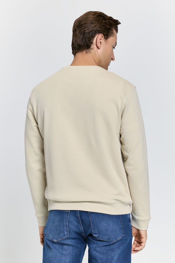 Milano Sweatshirt com capuz e gola redonda regular Bege