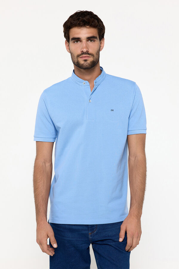 Fifty Outlet Polo pique cuello Mao Azul