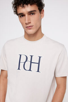 Fifty Outlet T-shirt logo PDH estampada Areia
