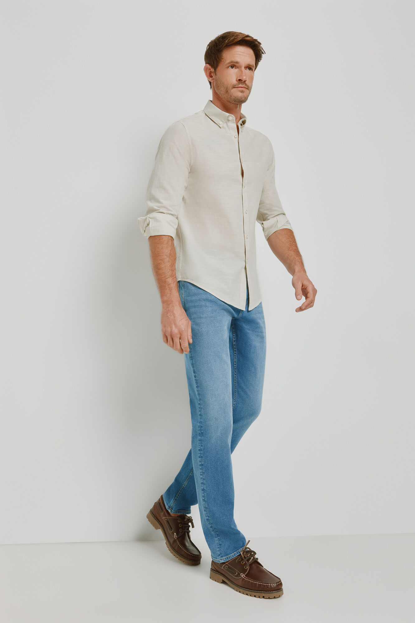 Milano Camisa lisa de manga comprida