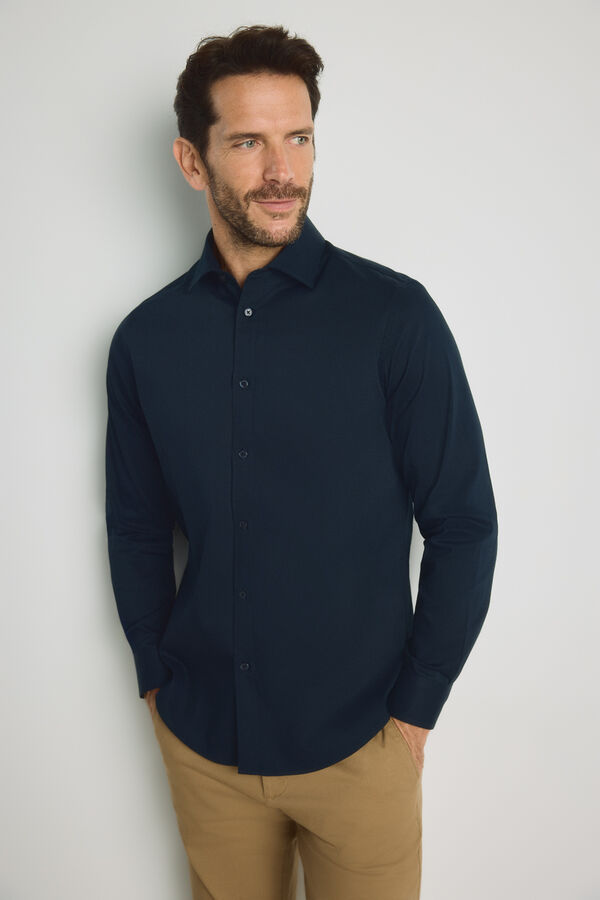 Milano Camisa de manga comprida Marinho