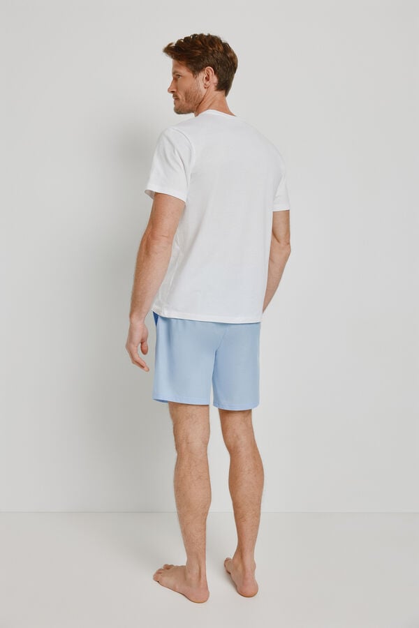 Milano Pijama de malha e tecido Branco