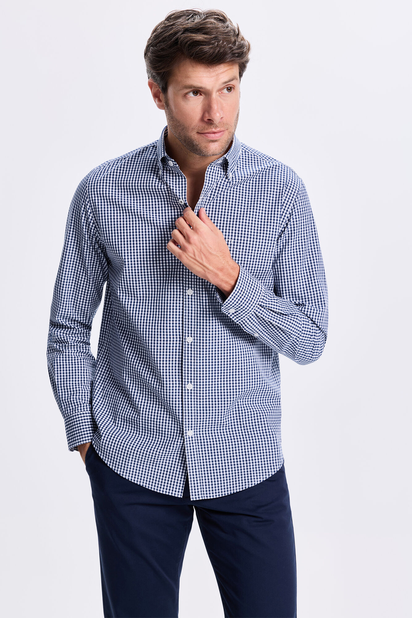 Milano Camisa Twill Cuadros