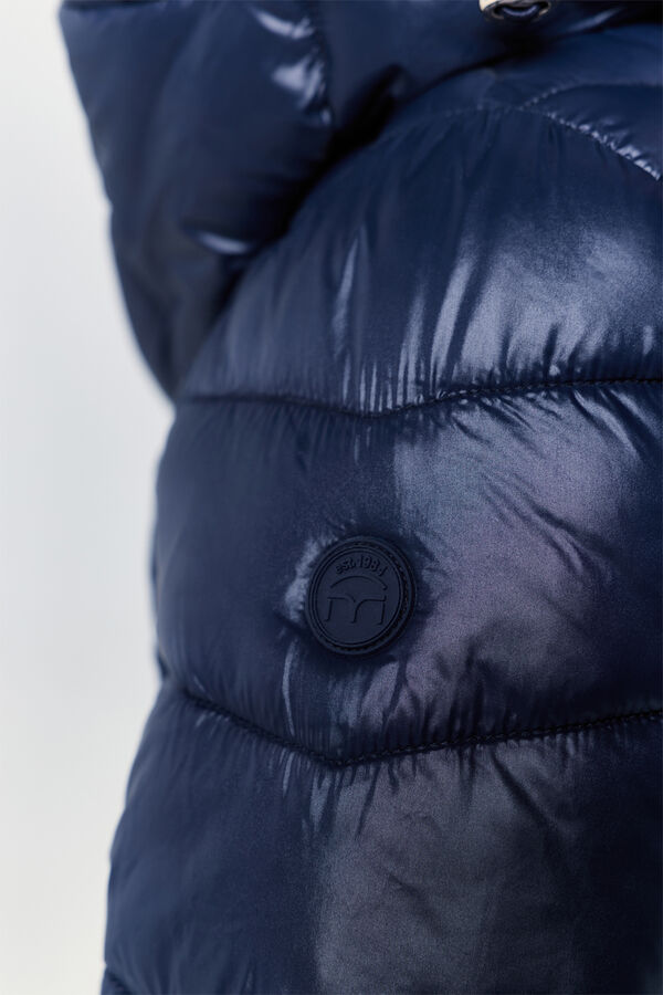 Milano Cazadora acolchada capucha Navy