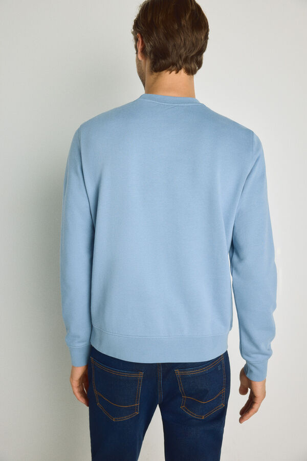 Pedro del Hierro Sweatshirt gola redonda com logo Azul