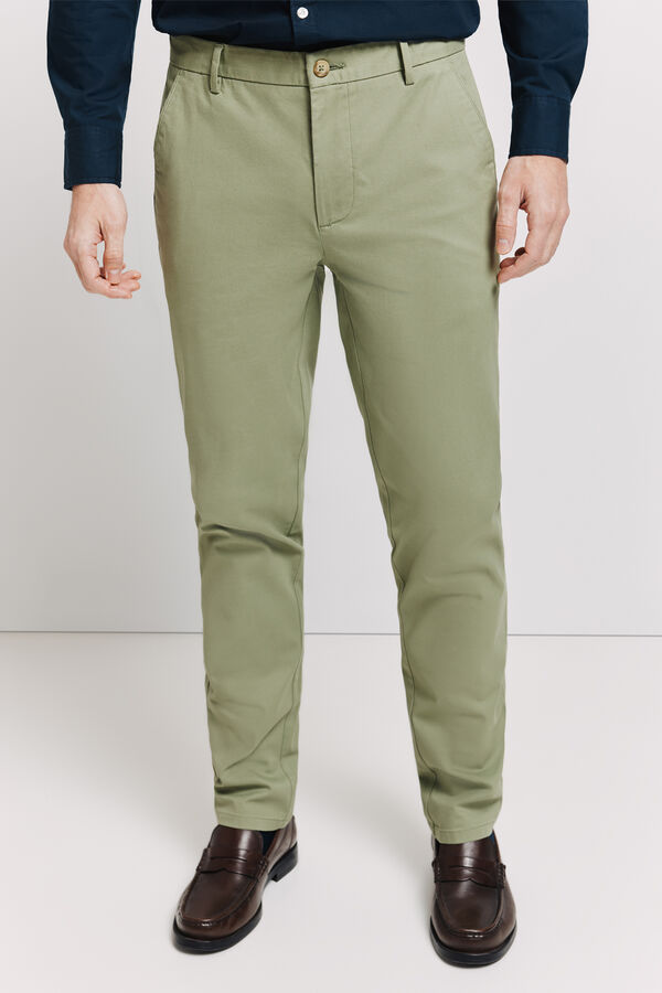 Milano Pantal&oacute;n chino slim fit Kaki Claro