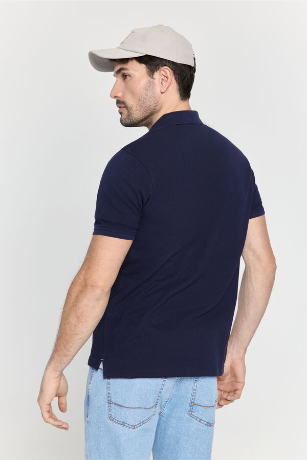 Pedro del Hierro Polo b&aacute;sico manga curta Marinho