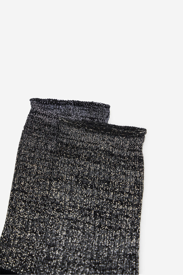 Milano Meias de Lurex Preto