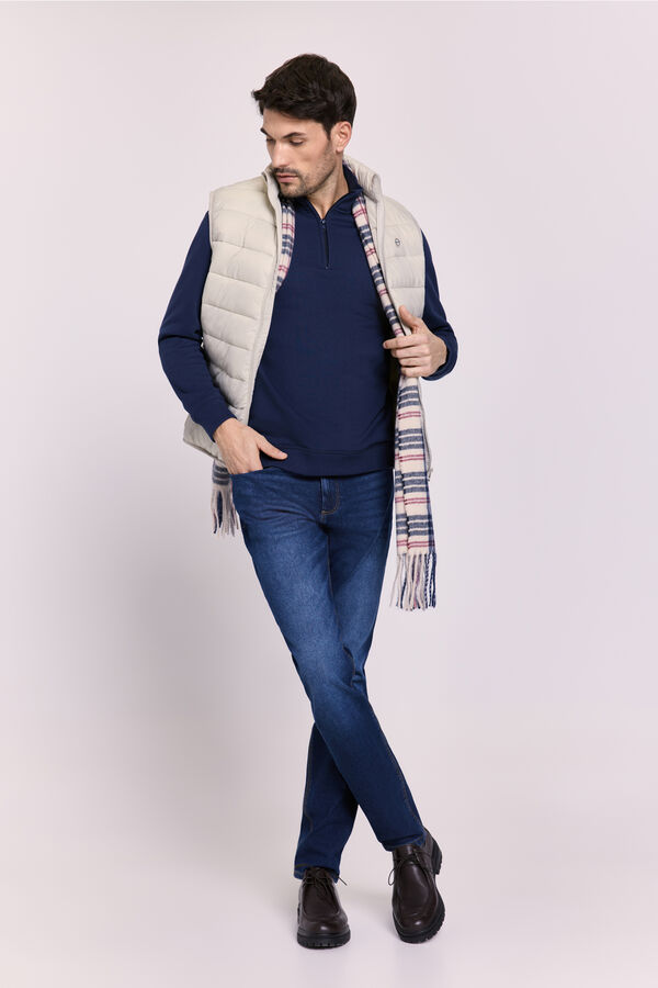 Milano Sudadera cuello semicisne con cremallera Navy