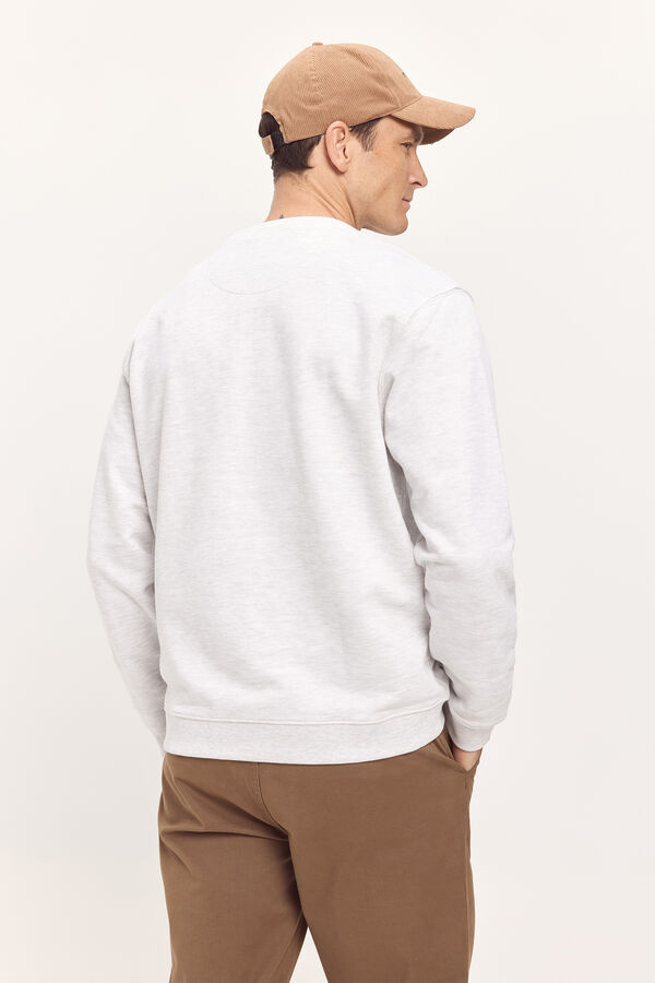 Springfield Sudadera B&aacute;sica Cuello Caja Gris Claro