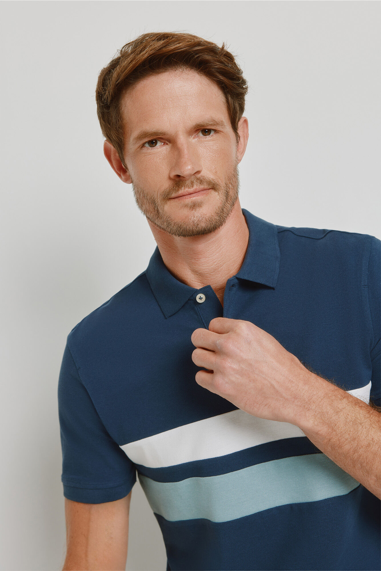 Milano Polo rayas manga corta