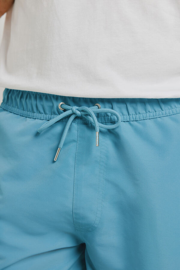 Pedro del Hierro Fato de banho liso Azul