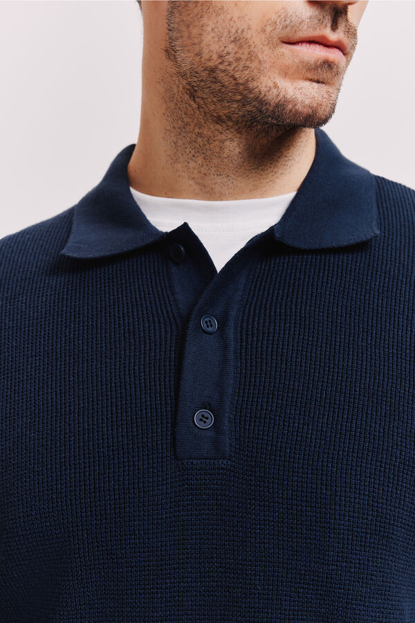 Milano Jersey cuello polo Navy