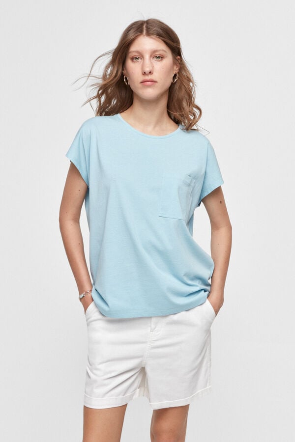 Fifty Outlet Camiseta Oversize Melange blue mix