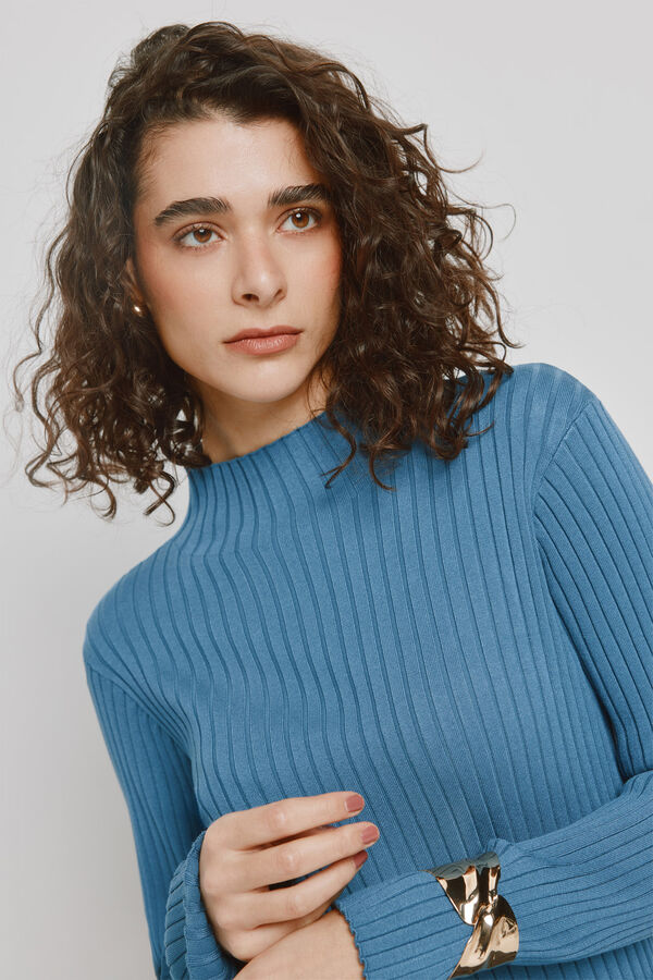 Milano Jersey cuello perkins Azul