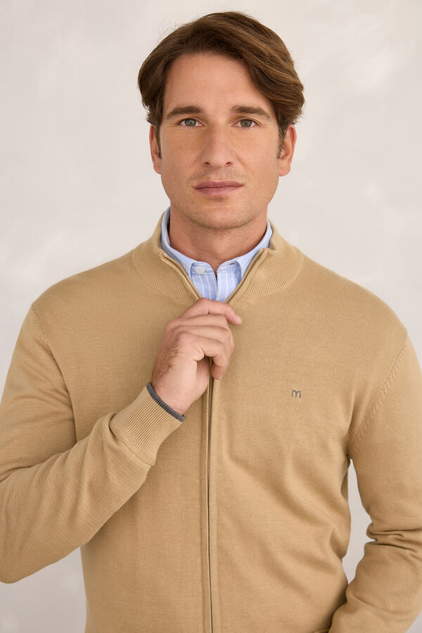 Milano Cardigan canelado Camel