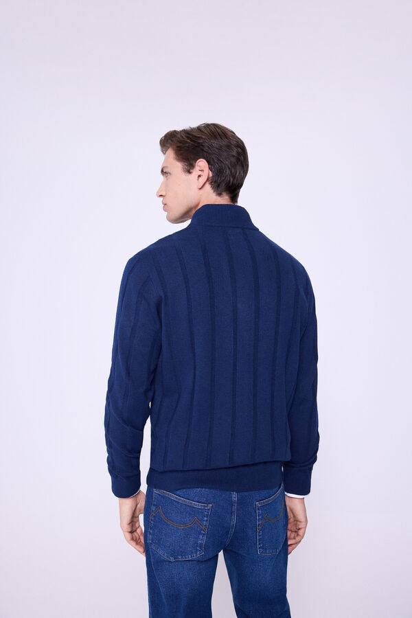 Milano Casaco de algodão com fecho Marinho