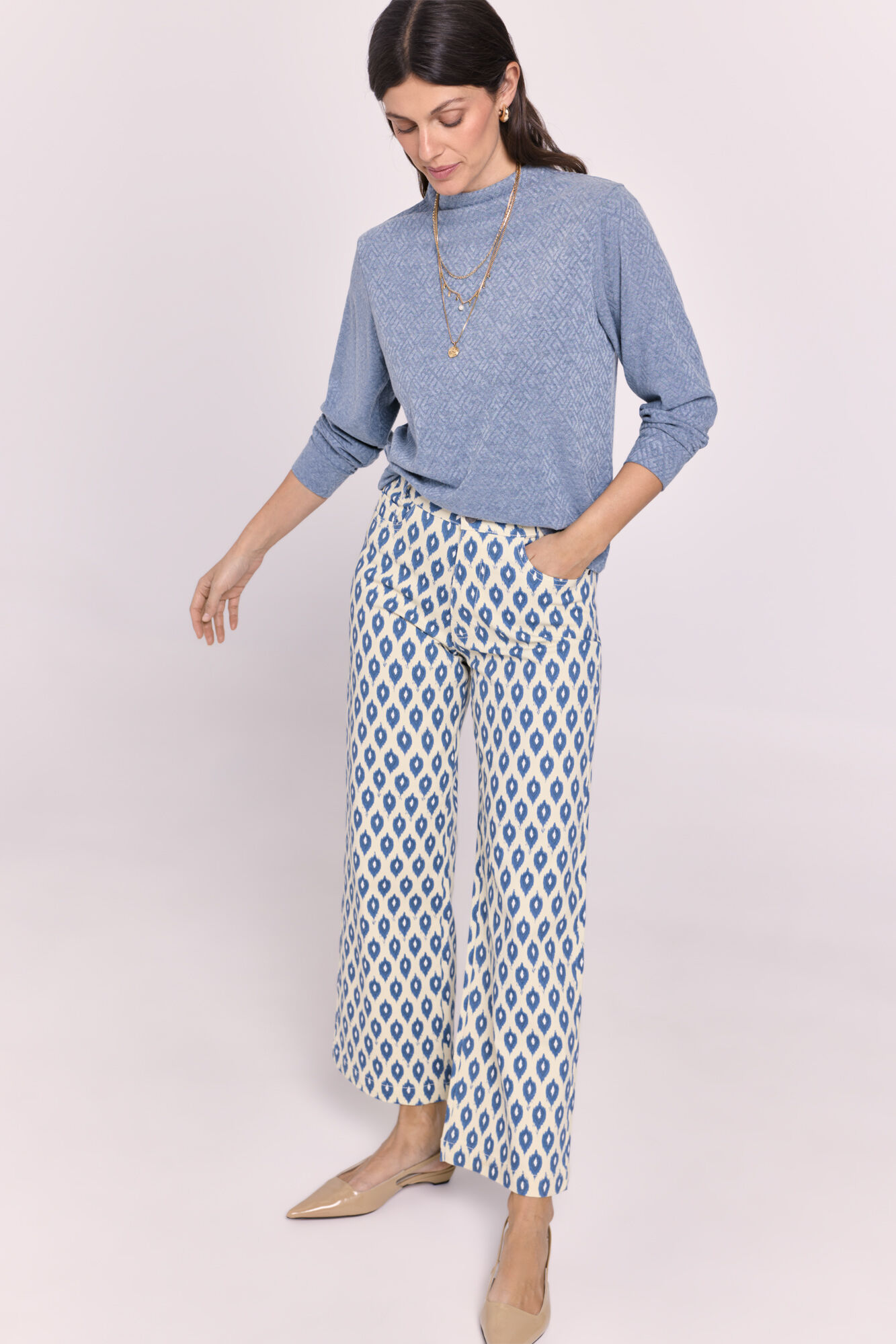 Milano Pantal&oacute;n ancho estampado