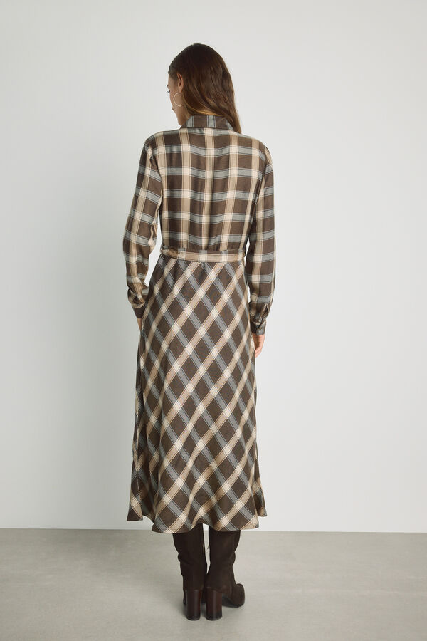 Milano Vestido camisero Marr&oacute;n