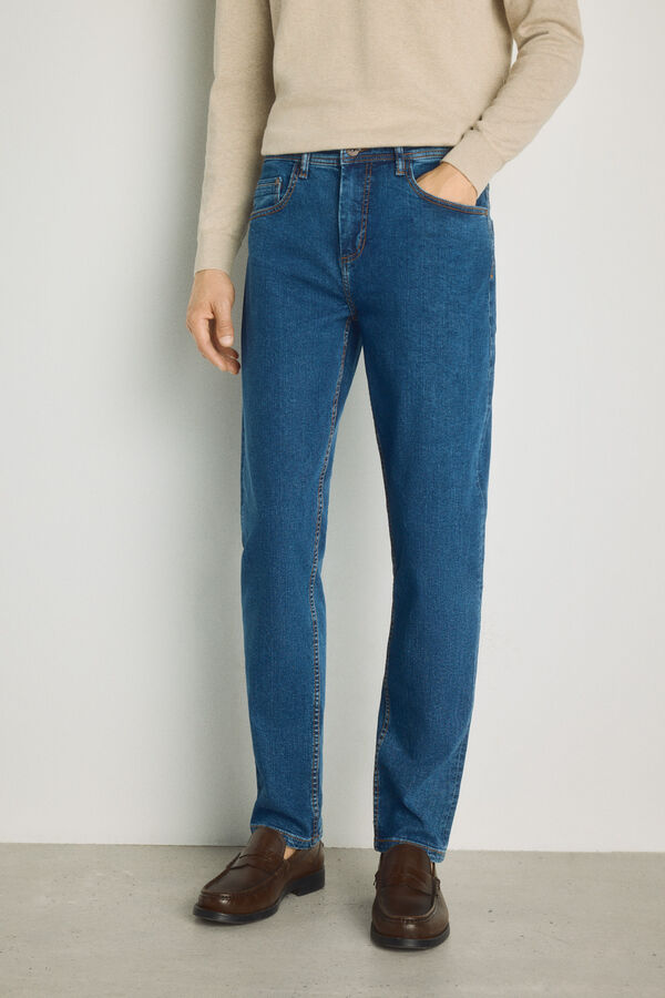 Pedro del Hierro Pantal&oacute;n vaquero regular fit Azul