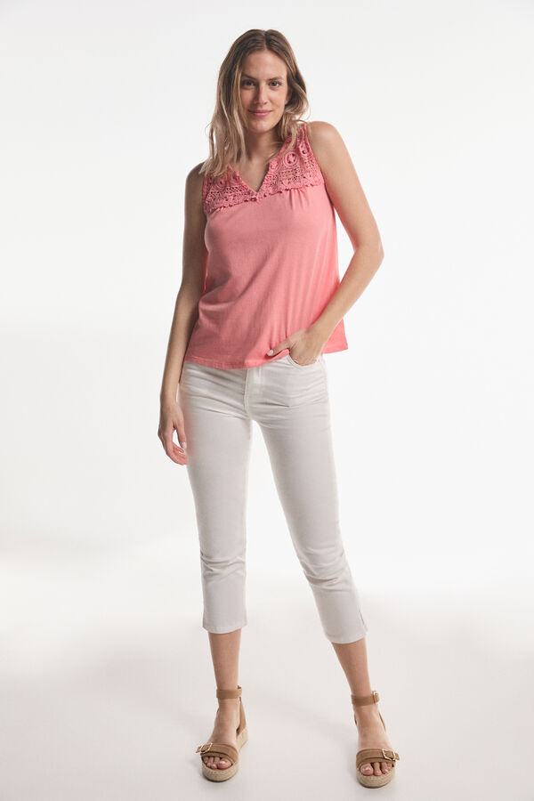 Fifty Outlet CAMISETA GUIPUR Coral