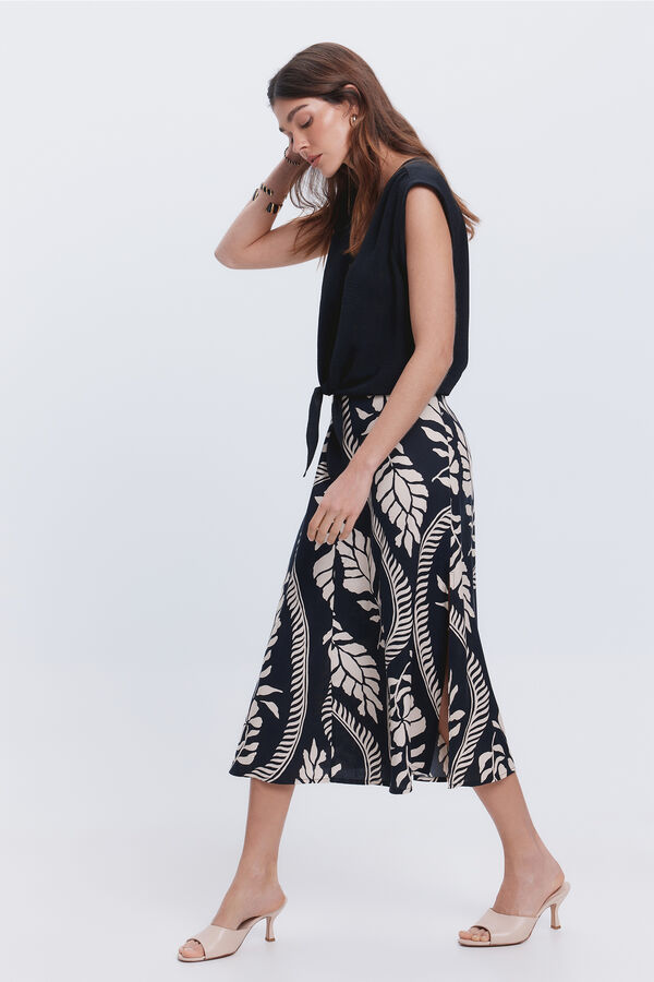 Milano Falda midi fluida Negro