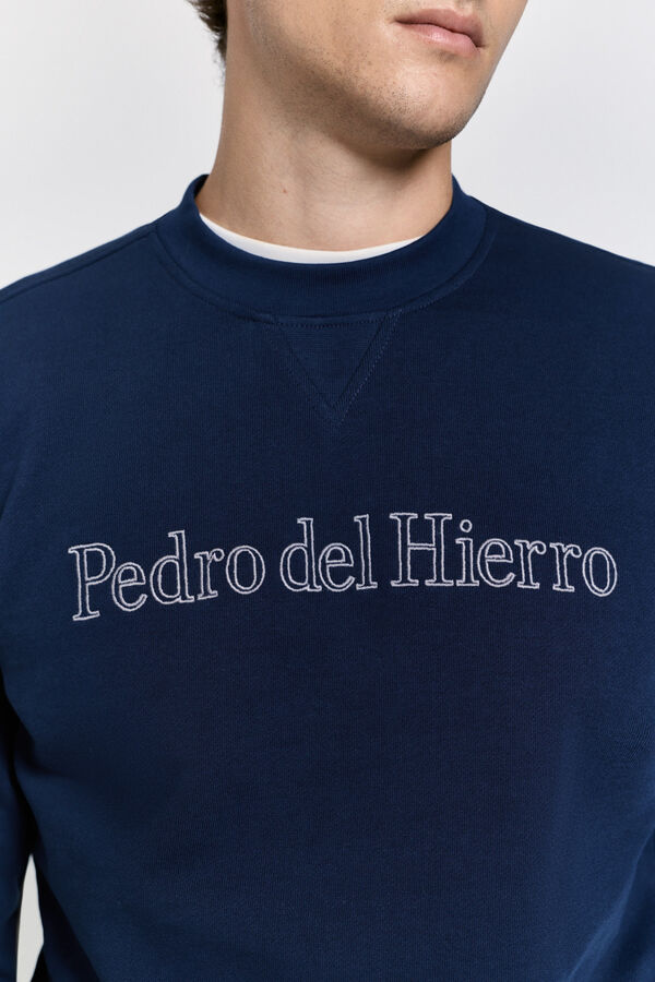 Pedro del Hierro Sudadera logo regular fit Navy