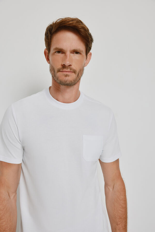 Milano Camiseta con bolsillo Blanco