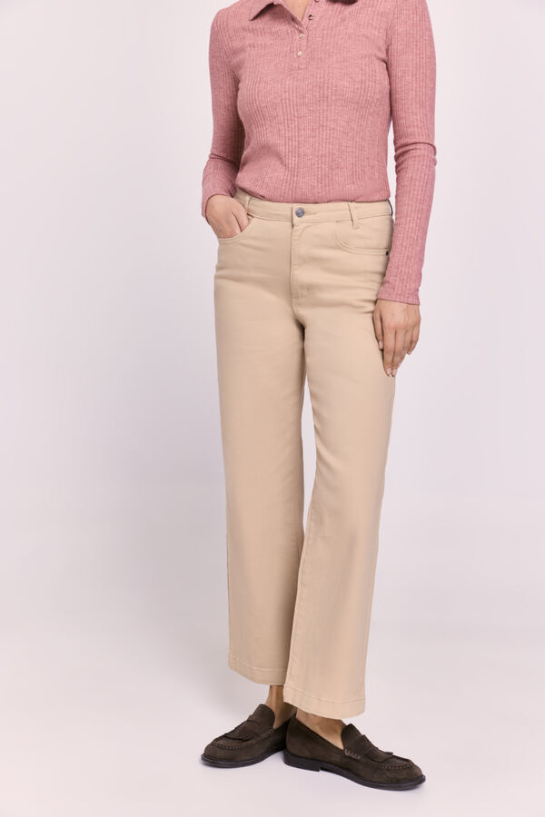 Milano Pantal&oacute;n ancho Beige