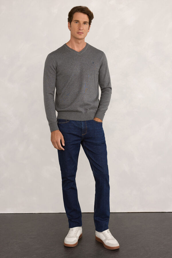 Pedro del Hierro Camisola básica Peak Cinzento oscuro