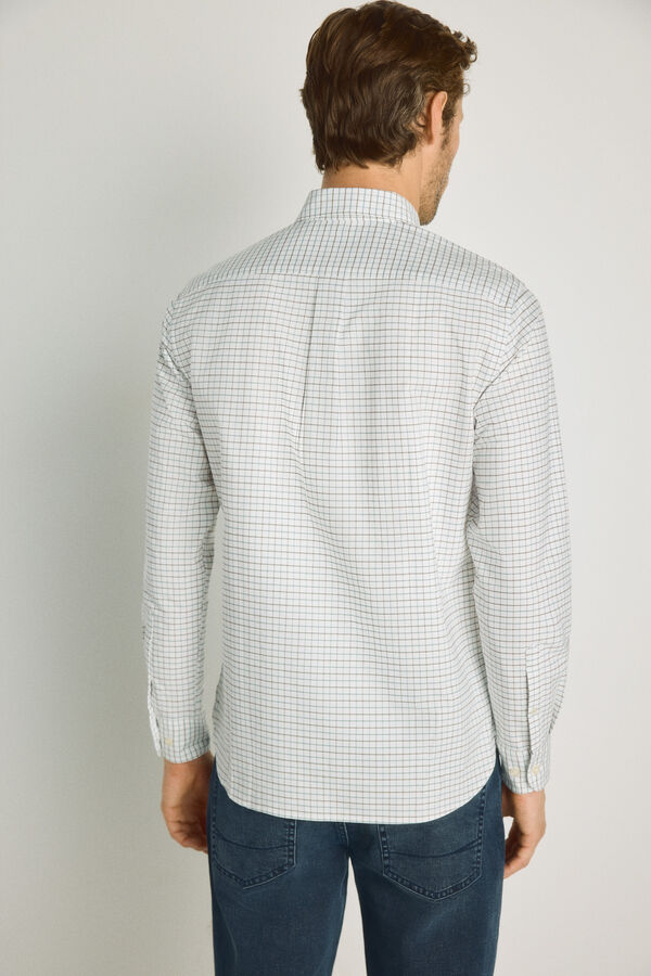 Pedro del Hierro Camisa cuadros manga larga Azul Claro