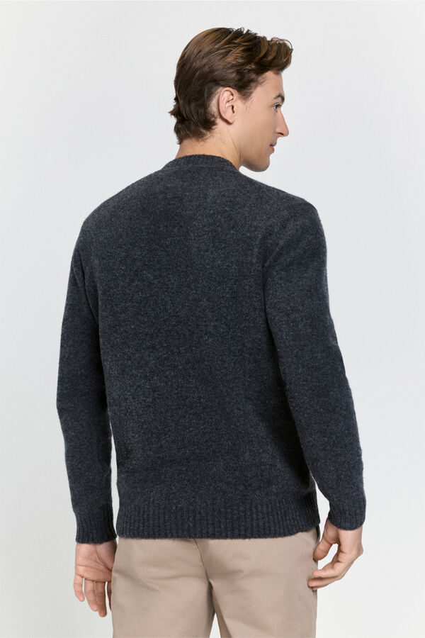 Milano Jersey cuello caja regular fit Gris Oscuro