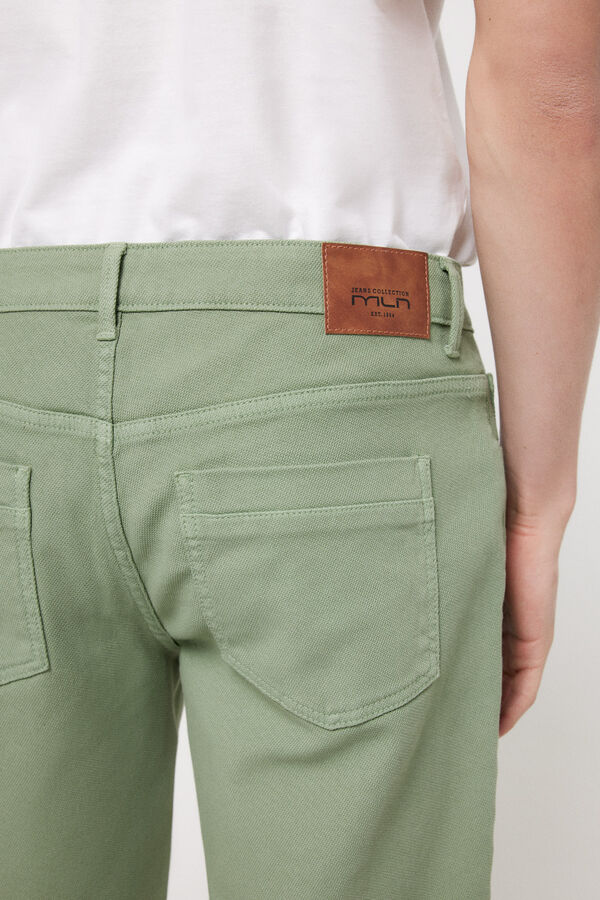 Fifty Outlet Bermuda Denim Estrutura. Verde