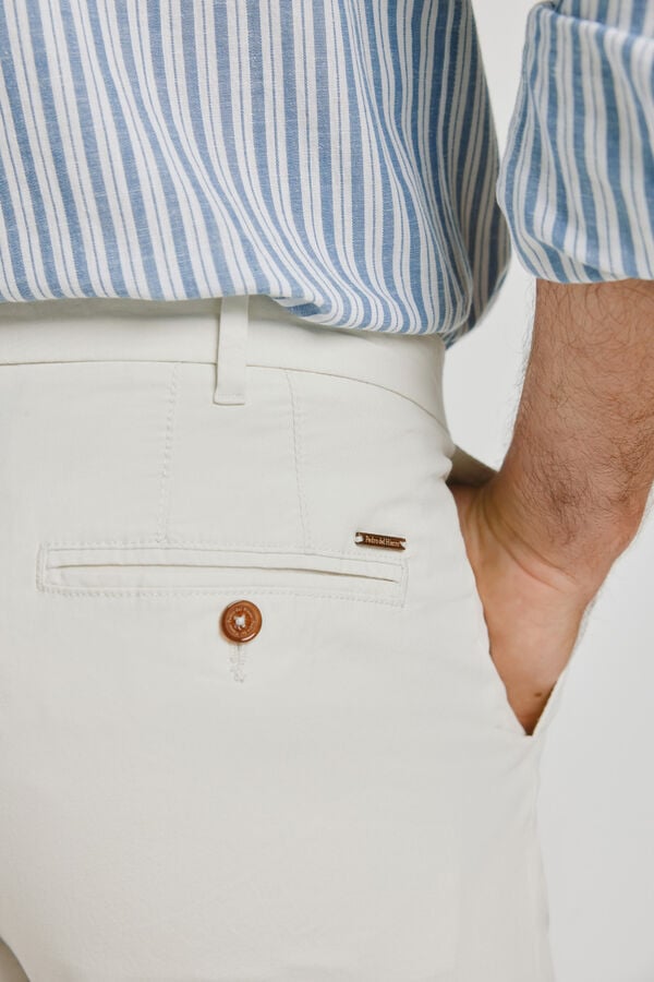 Pedro del Hierro Cal&ccedil;as chino regular fit Areia