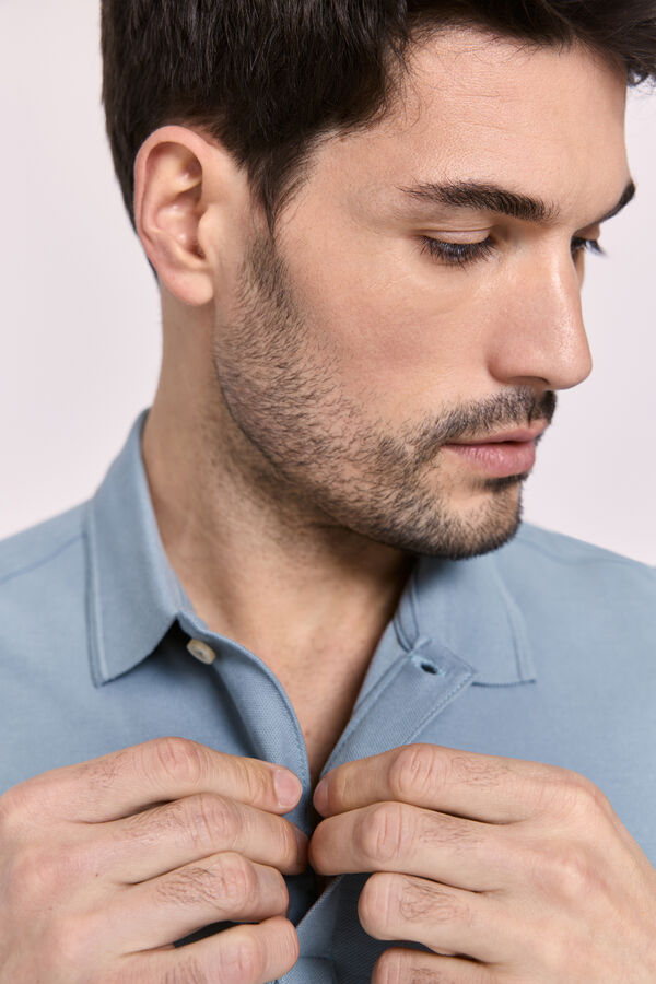 Milano Polo manga curta Azul