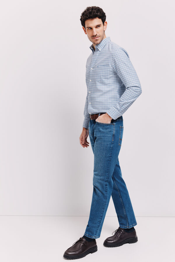 Pedro del Hierro Camisa cuadros manga larga Navy