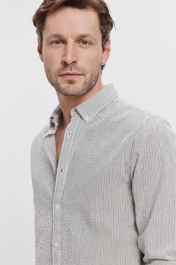 Milano Camisa Seersucker Verde