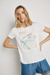 Milano T-shirt estampada de manga curta Branco