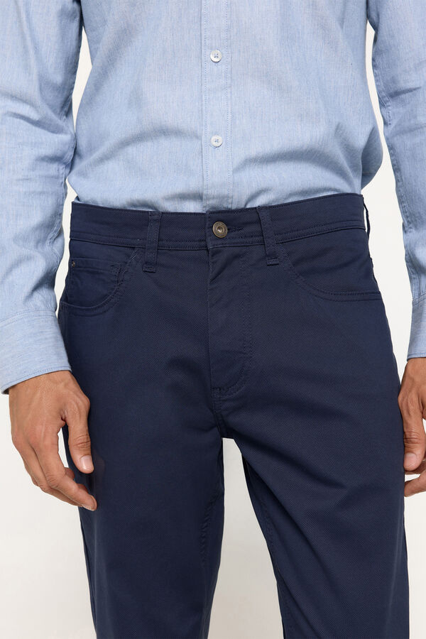 Milano Cal&ccedil;a Estampada 5 Bolsos Estampado azul