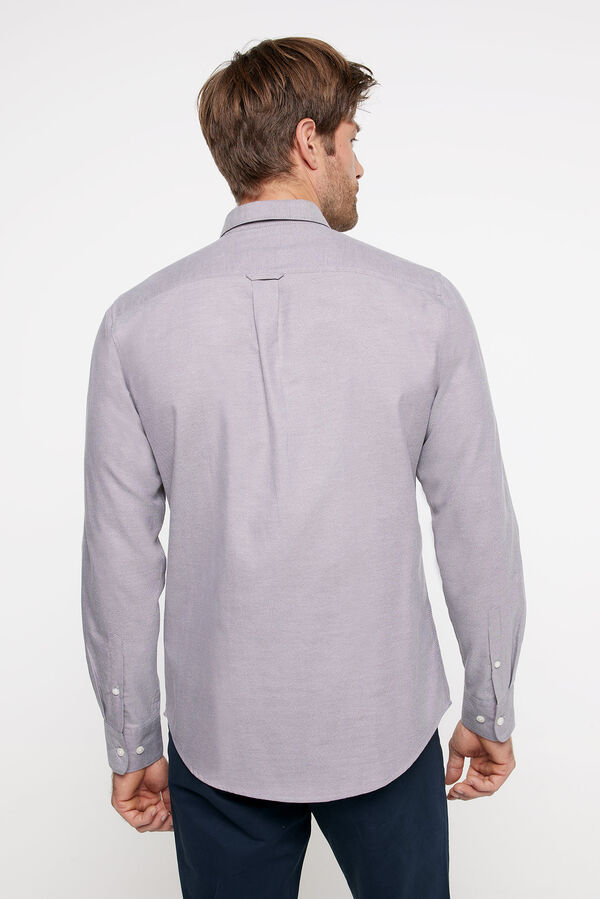 Milano Camisa oxford riscas Bege