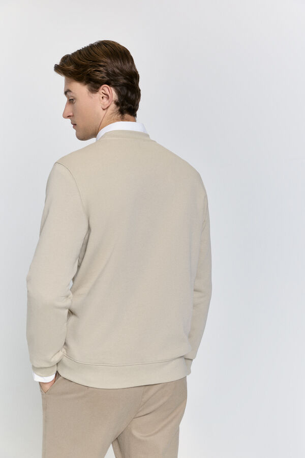 Pedro del Hierro Sudadera logo regular fit Beige