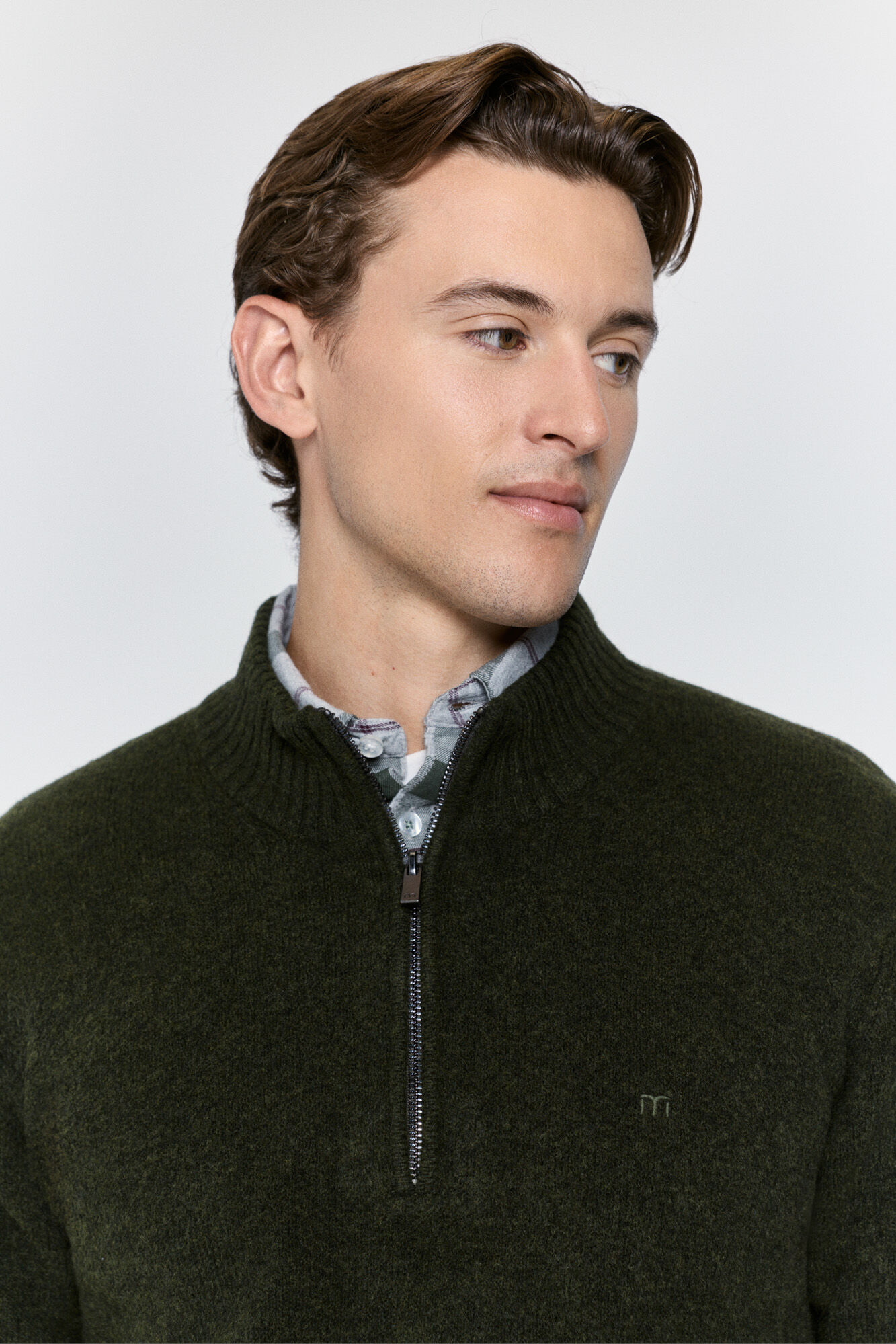 Milano Jersey de punto media cremallera