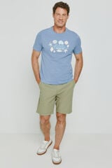 Milano T-shirt de manga curta Azul claro