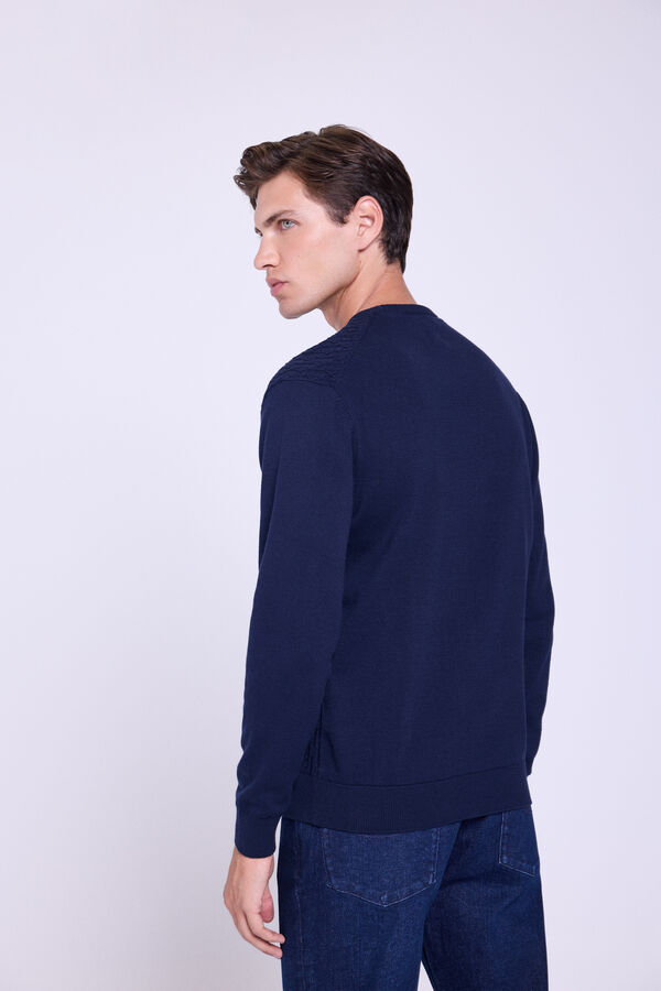 Milano Jersey Cuello Redondo Estructura Navy
