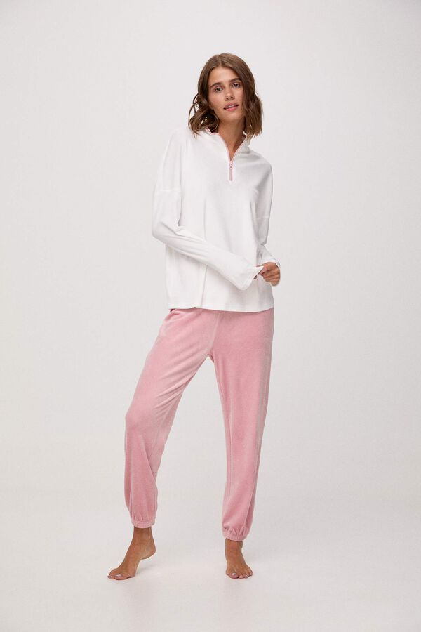 Fifty Outlet Pijama Comfort Cremallera Rosa