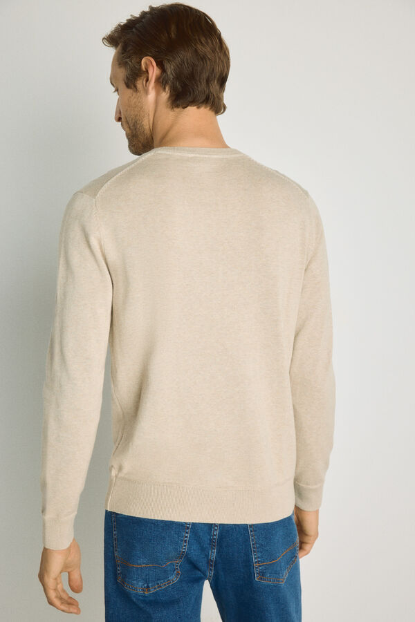 Pedro del Hierro Camisola gola caixa Camel