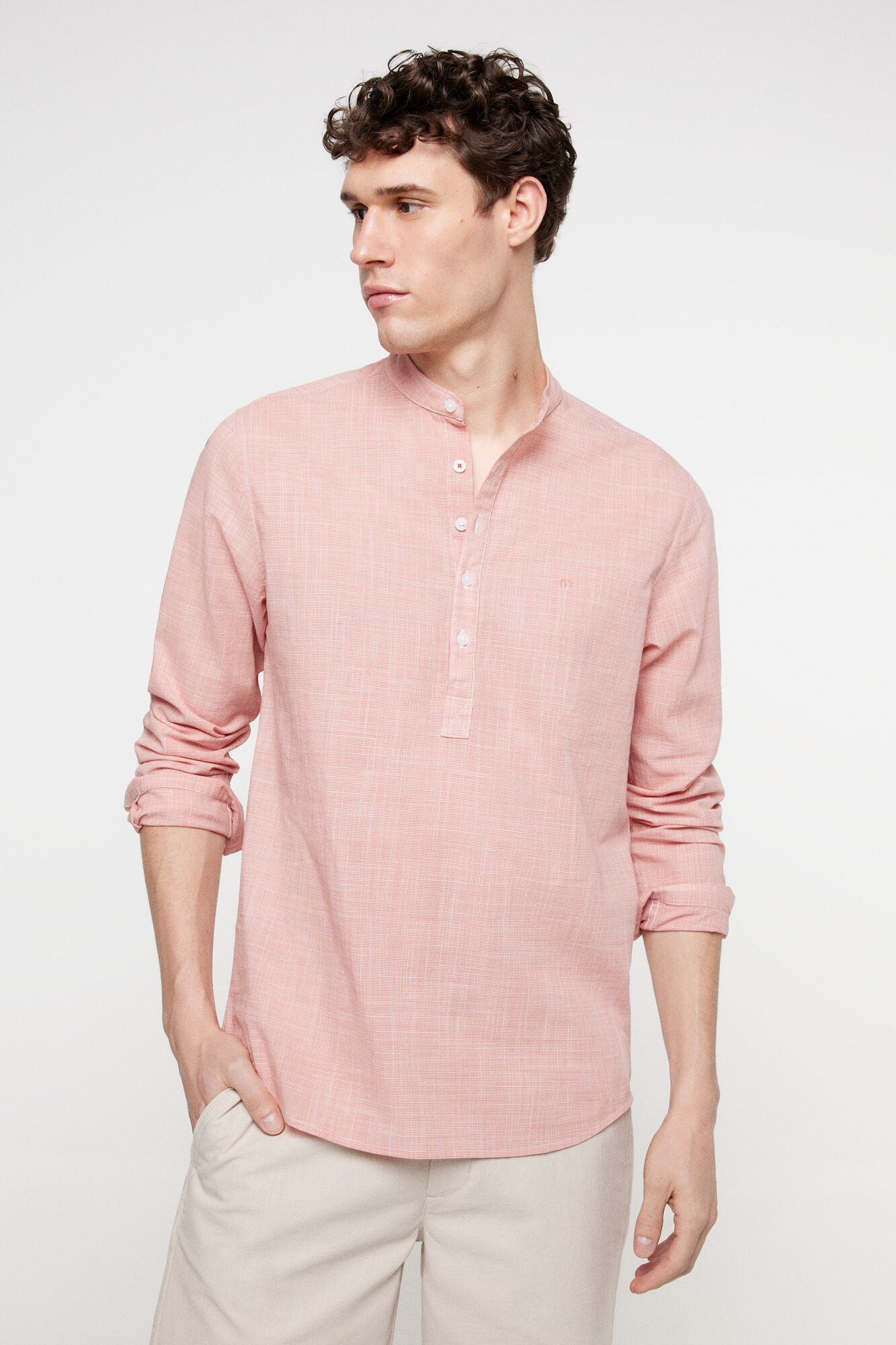 Milano Camisa Polera Aspeto Linho
