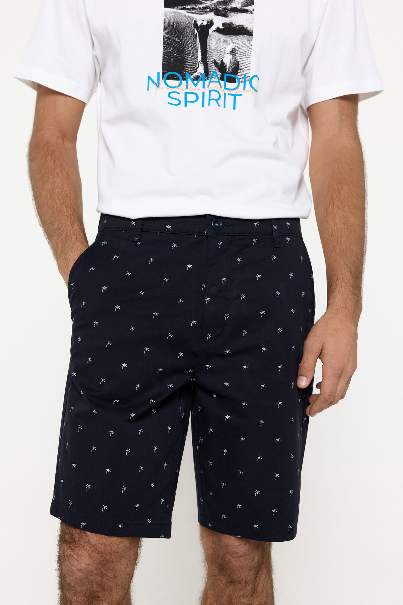 Milano Bermuda algod&oacute;n con micro estampado